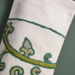 Embroidered Floral Christmas Stocking