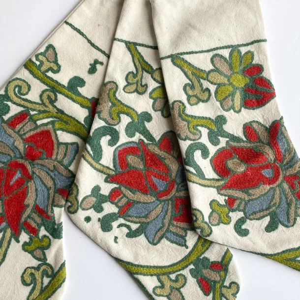 Embroidered Floral Christmas Stocking