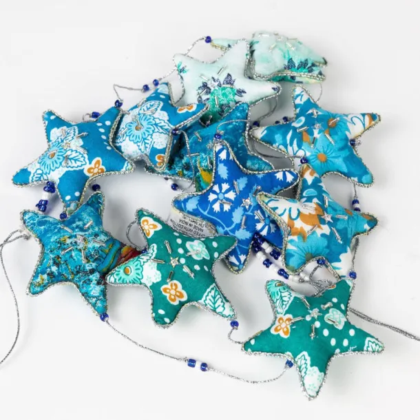 Embroidered Star Garland