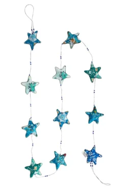 Embroidered Star Garland
