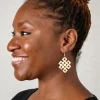 Endless Knot Hammered Brass Drop Earrings