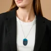 Etched Paisley Tagua Necklace
