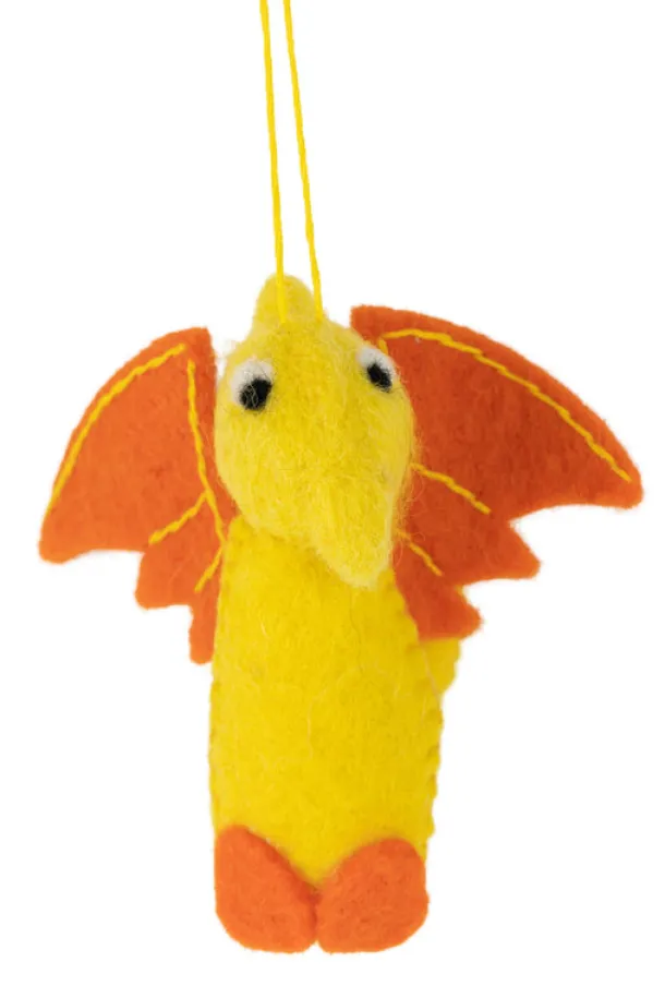 Felt Flying Dino Ornament