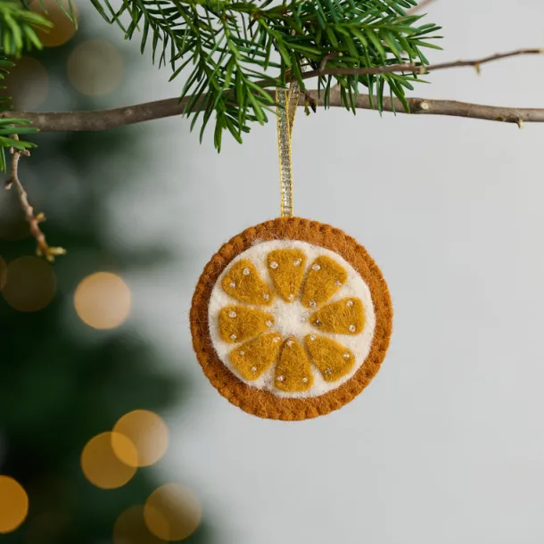 Felt Orange Slice Ornament