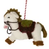Felt Saddled Horse Ornament