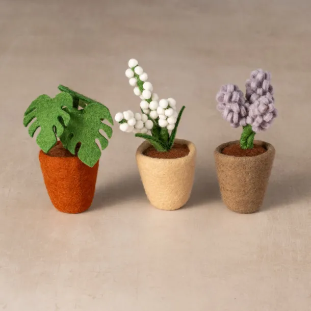 Felted Flower Pot - Hyacinth