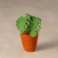 Felted Flower Pot - Leaves