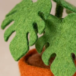 Felted Flower Pot - Leaves