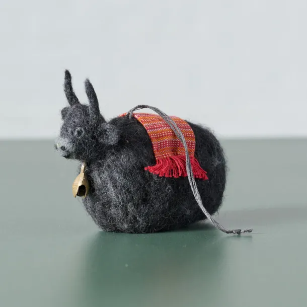 Felted Wool Yak Ornament