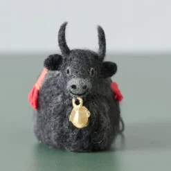 Felted Wool Yak Ornament