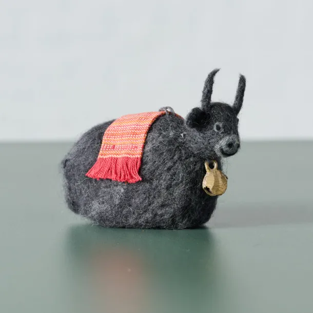 Felted Wool Yak Ornament