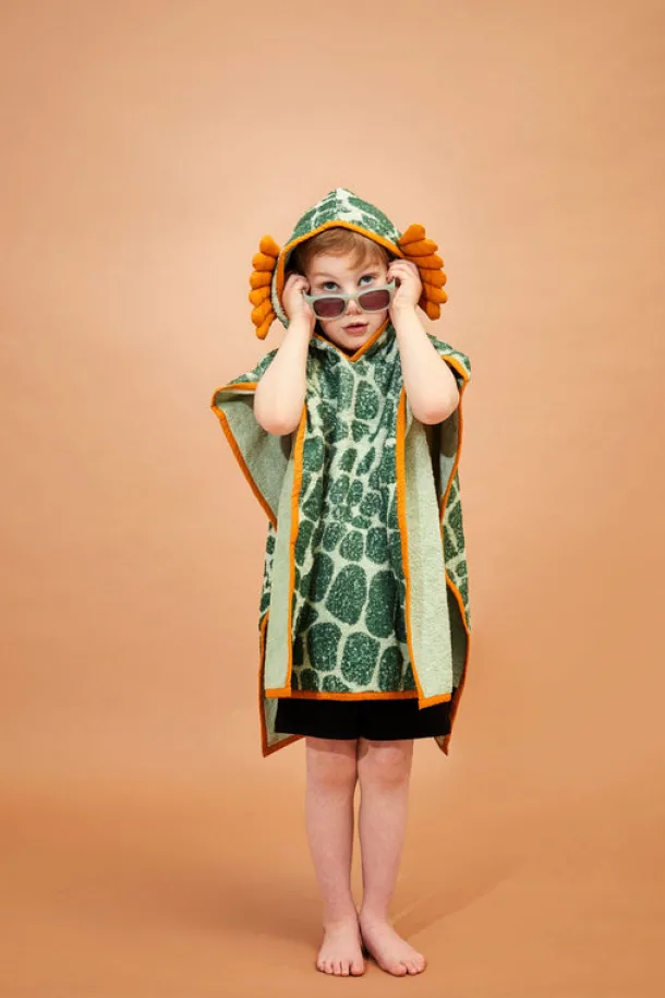 FIERCE CREATURE TOWEL green/orange, one size