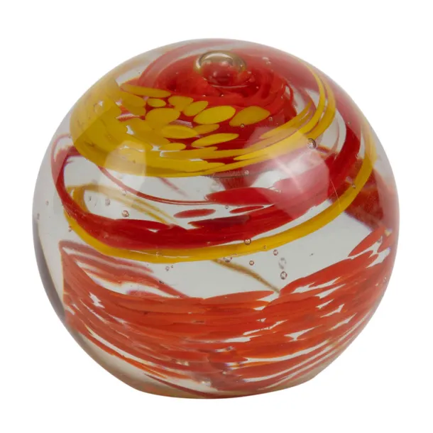 Fiery Glass Paperweight