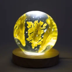 Fiery Glass Paperweight
