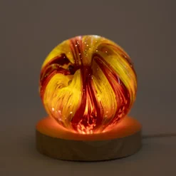 Fiery Glass Paperweight