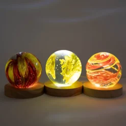 Fiery Glass Paperweight