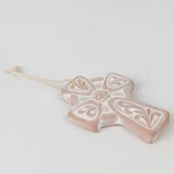 Fleurish Terracotta Celtic Cross Ornament