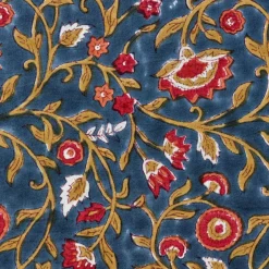 Floral Blooms Blue Tablecloth