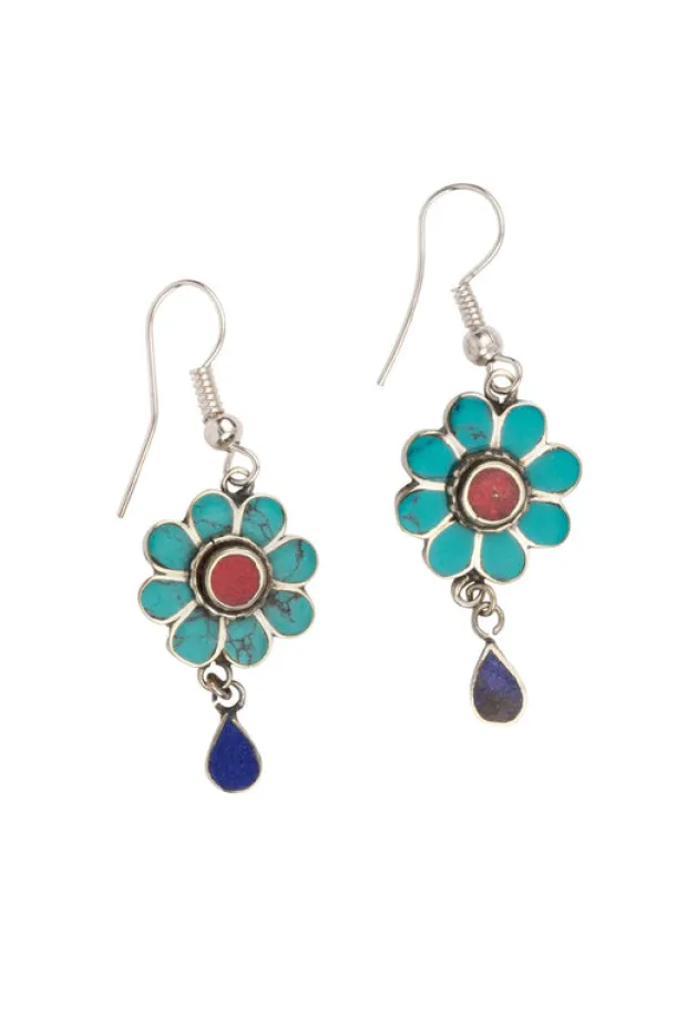 Flower and Rain Earrings