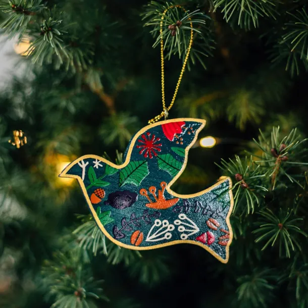 Flowered Dove Ornament