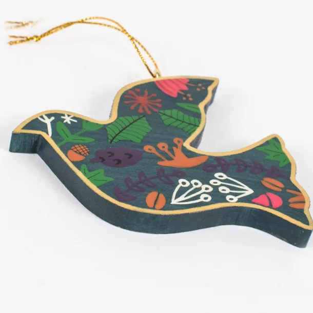 Flowered Dove Ornament