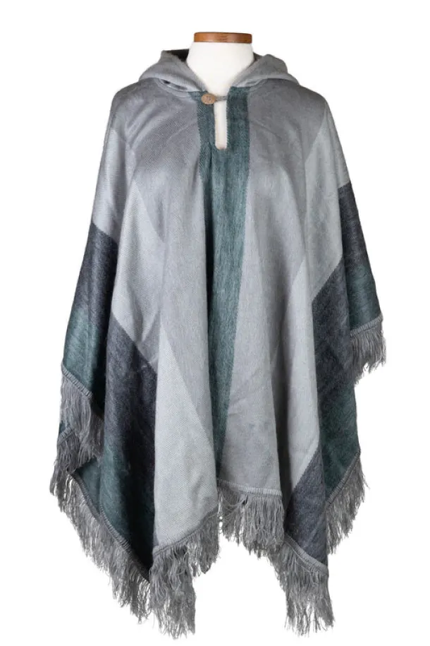 Frozen Pines Hooded Poncho
