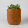 Full Lashes Terracotta Face Planter
