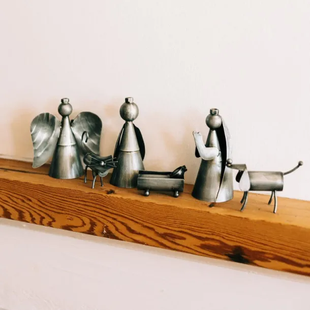 Funky Cat And Dog Nativity