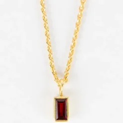 Garnet Gold Necklace