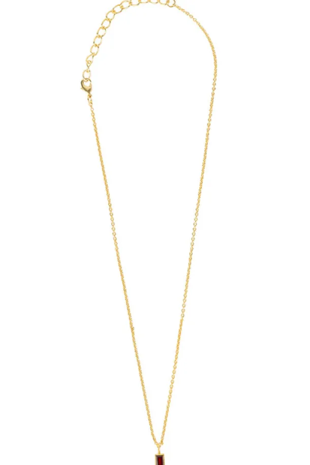 Garnet Gold Necklace