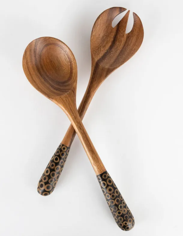 Gather Round Wood Salad Servers