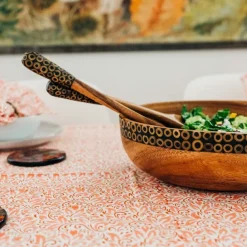 Gather Round Wood Serving Bowl