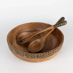 Gather Round Wood Serving Bowl