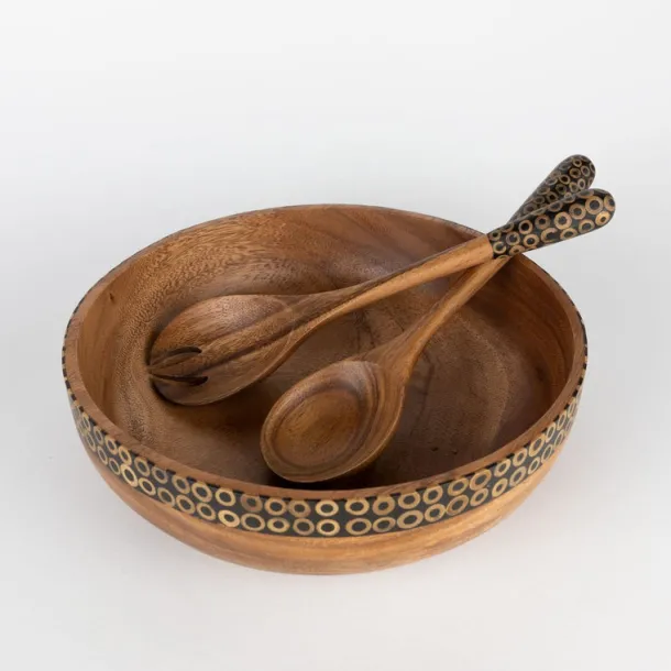 Gather Round Wood Serving Bowl