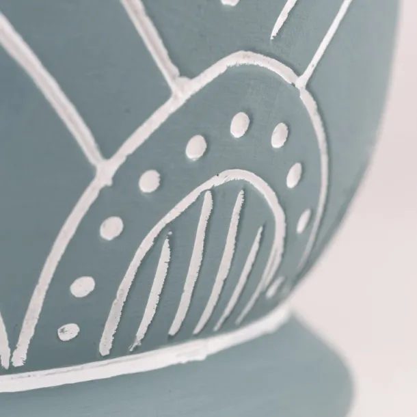 Geo Teal Terracotta Planter