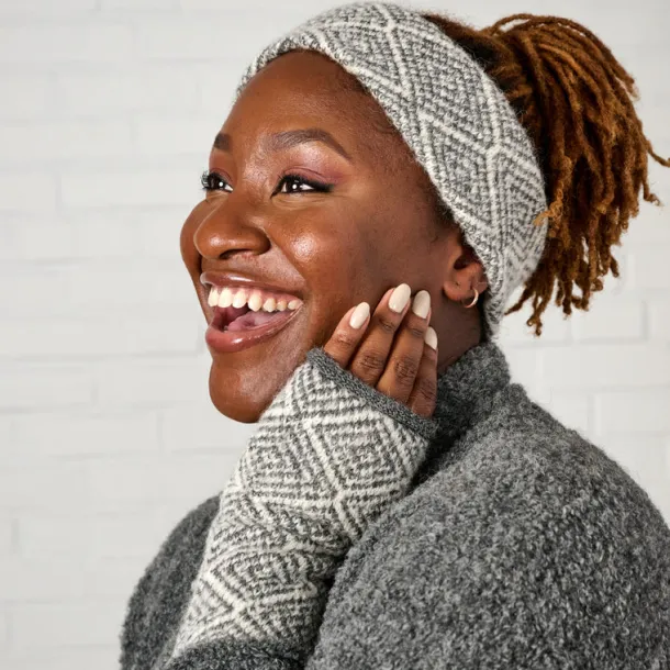 Geometric Alpaca Wool Headband