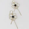 Gilded Floral Silhouette Earrings