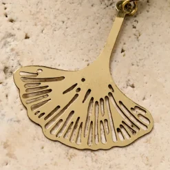 Ginkgo Leaf Dangle Earrings