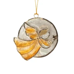 Golden Angel Capiz Ornament