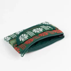 Green Jacquard Coin Purse