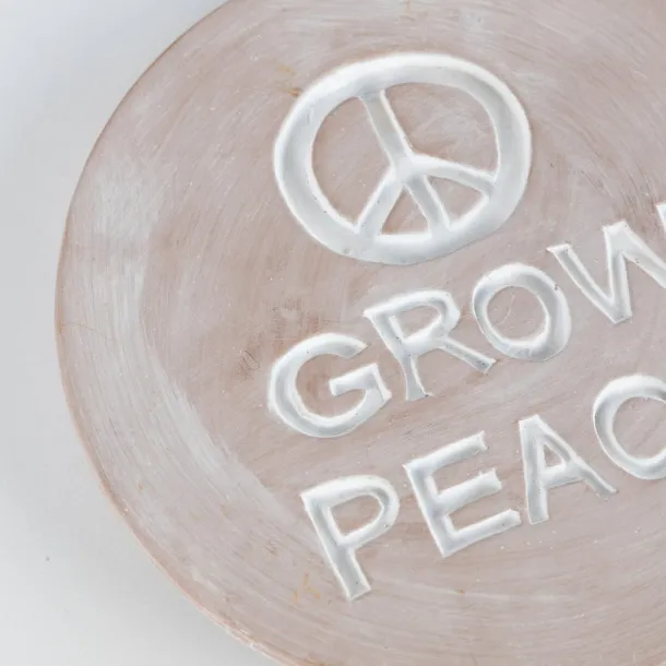 Grow Peace Garden Plaque