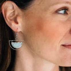 Half Moon Capiz Earrings