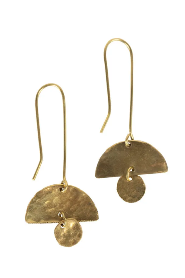 Half-Moon Dangling Earrings