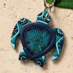 Hand Painted Gourd Turtle Dangle Earrings