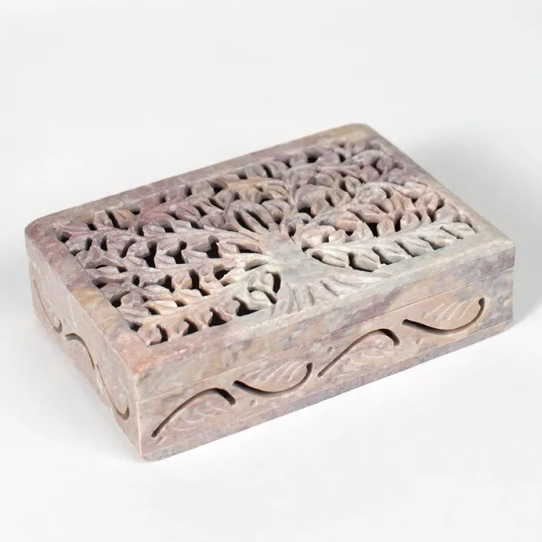 Hand-Carved Tree Box
