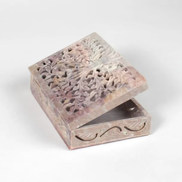Hand-Carved Tree Box