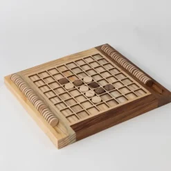 Handcarved Wood Reversi Game