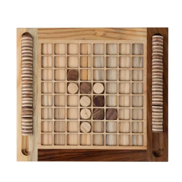 Handcarved Wood Reversi Game