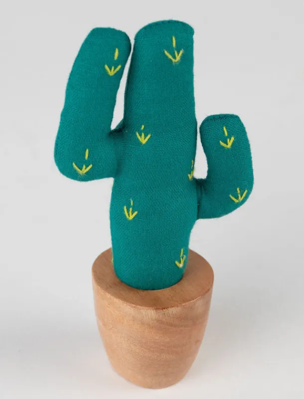Handmade Mini Cotton Saguaro Cactus