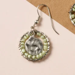 Hara Beaded Disc Earrings